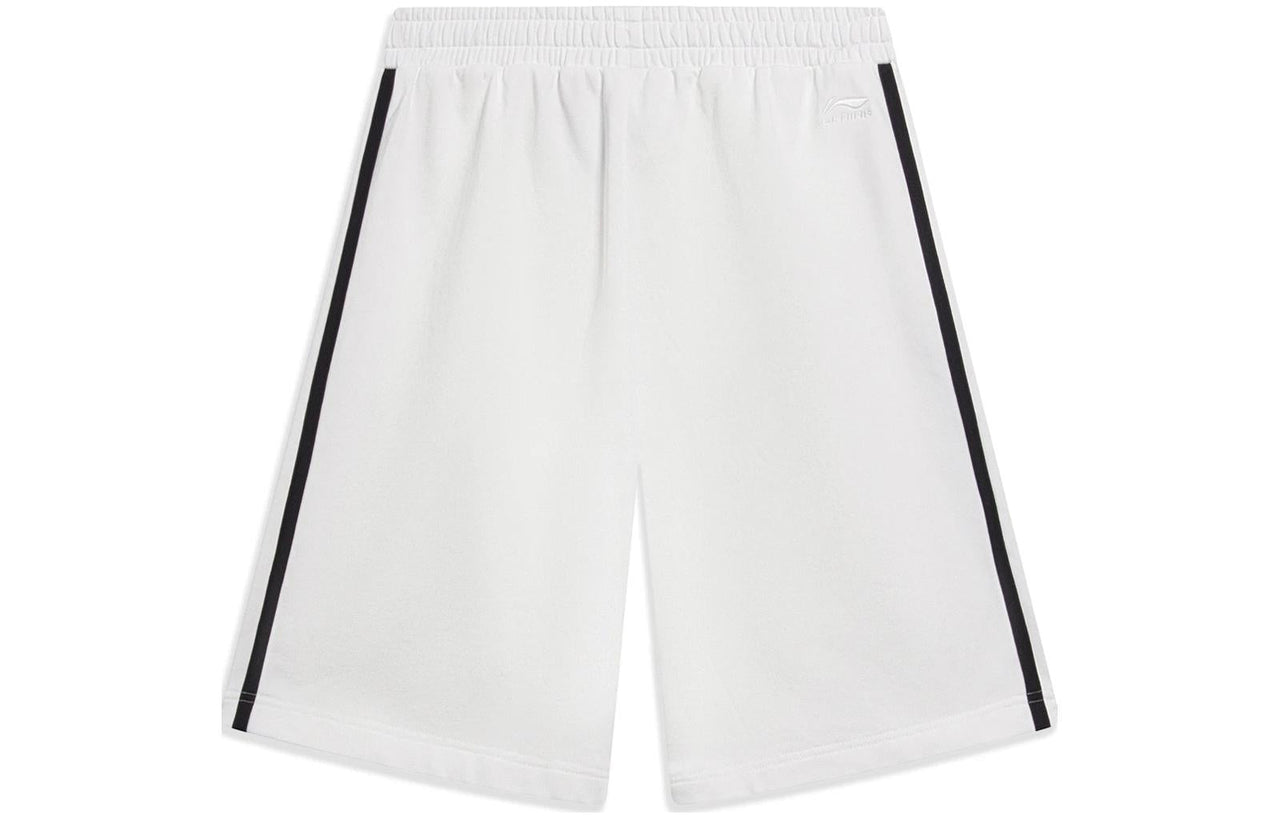 Li-Ning Stripe Embroidered Logo Shorts 'White' AKST601-1