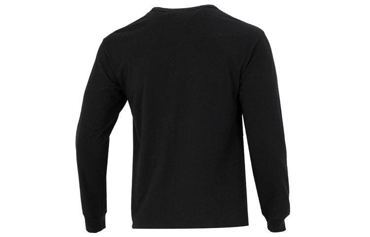 Men's Nike Solid Color Athleisure Casual Sports Round Neck Long Sleeves Black T-Shirt DR7930-010