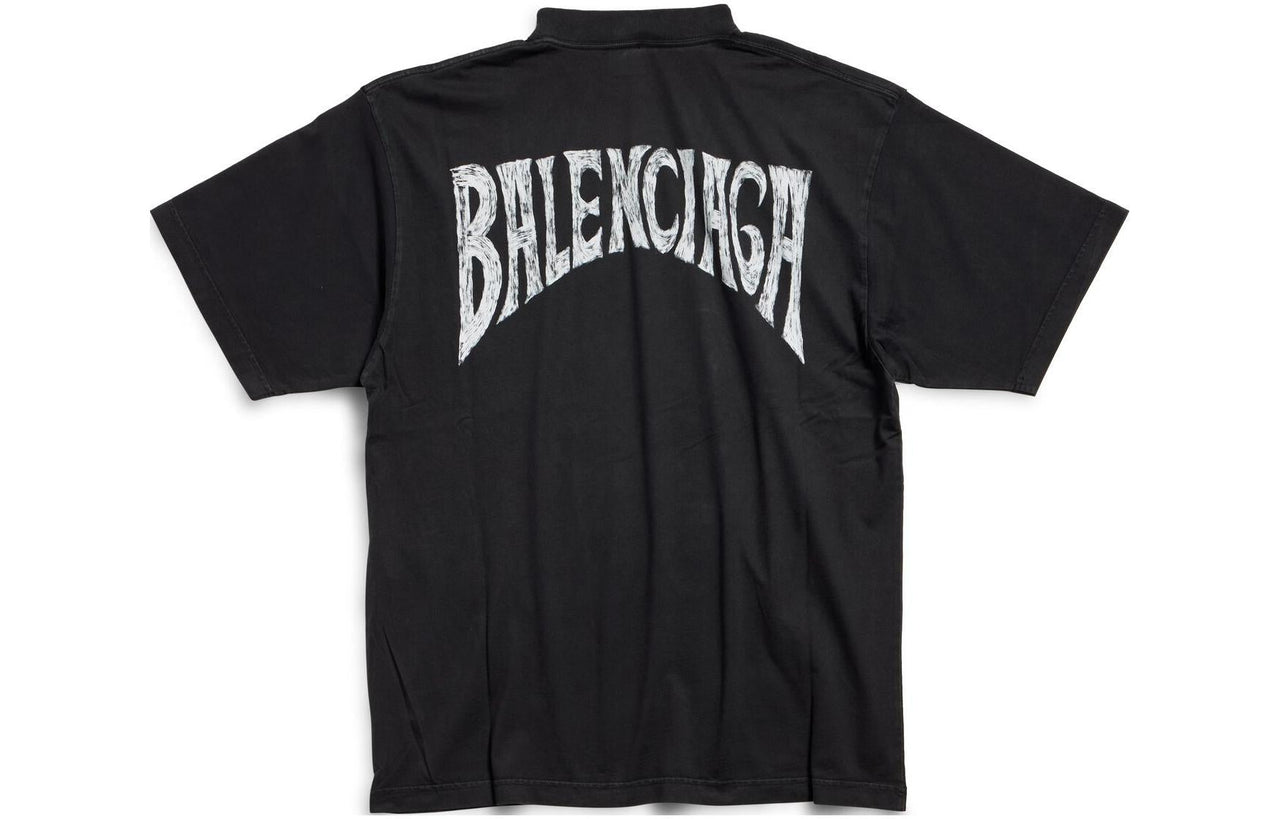 Balenciaga Paris Tropical T-shirt Medium Fit 'Black' 764235TPVL91569