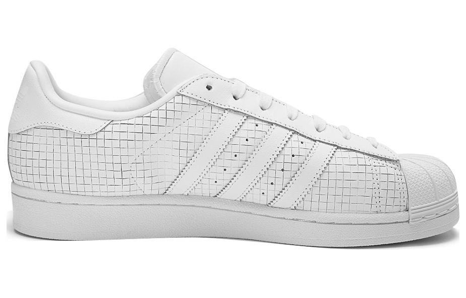 adidas Superstar 'Scored Leather - Triple White' AQ8334