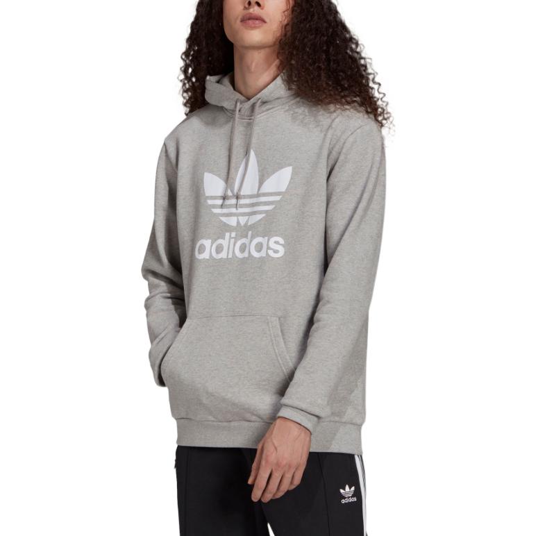 adidas originals Logo Adicolor Classics Trefoil Hoodie 'Medium Grey Heather White' H06669