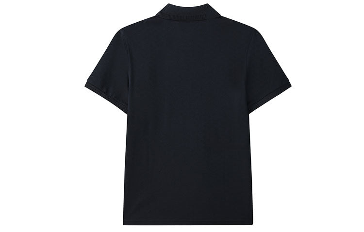 FILA Casual Solid Color Breathable Short Sleeve Polo Shirt Navy Blue F11M122132F-NV