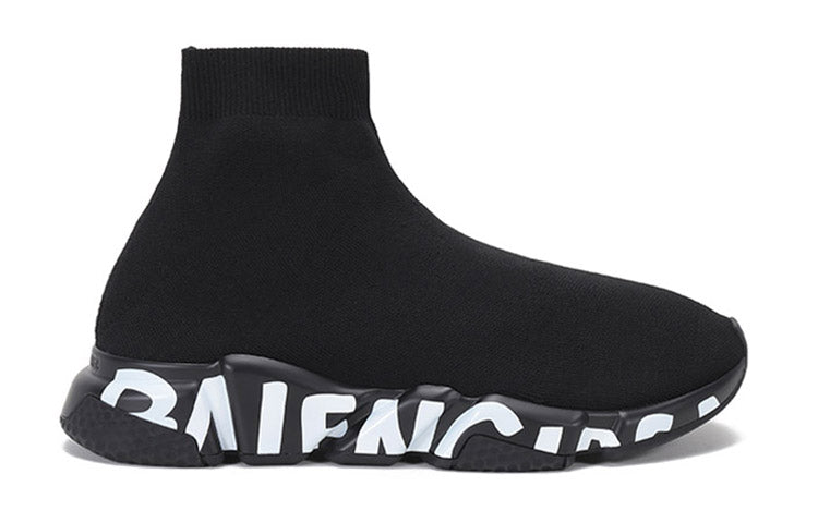 Balenciaga Speed Sports Shoes Black/White 645334W2DB71006