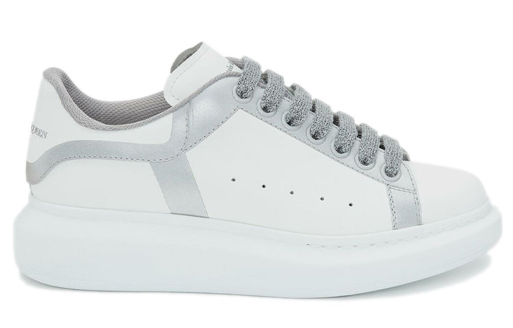 (WMNS) Alexander McQueen Oversized Sneakers 'White Silver' 657559WIA4H9071