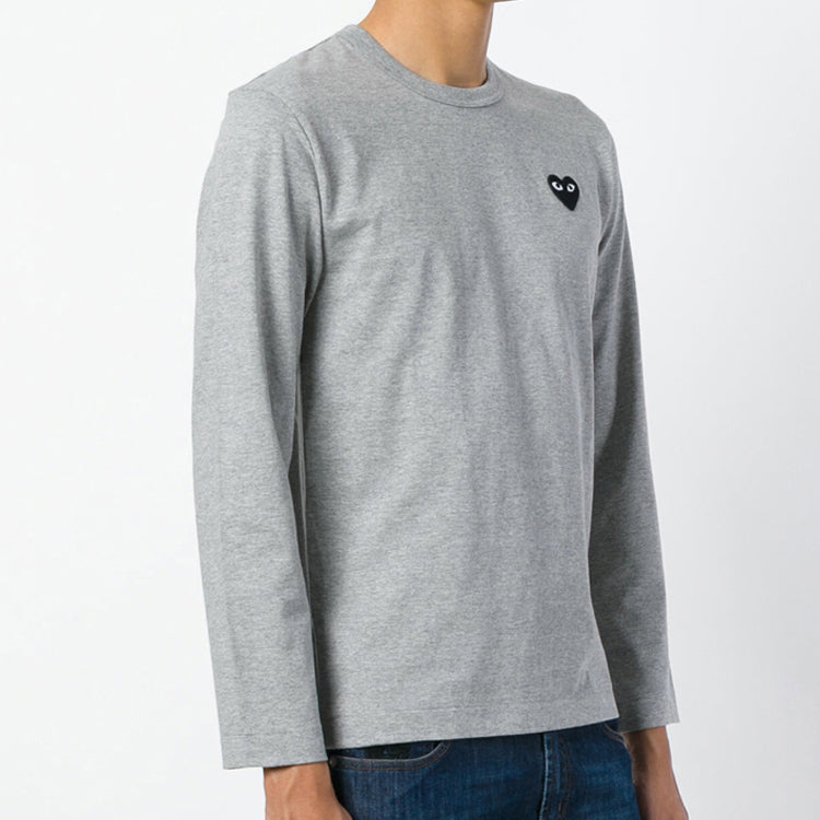 COMME des GARCONS PLAY Long Sleeves Logo Tee 'Grey' AZ-T122-051-1