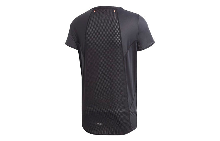 adidas Running Sports Solid Color Short Sleeve Black EK3052