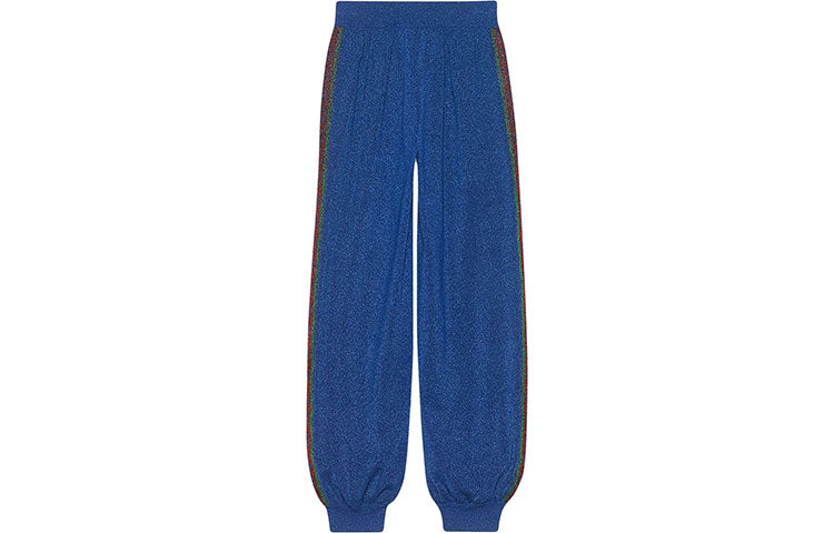 (WMNS) Gucci Wool Lamé Track Bottoms 'Blue Red Multicolor' 579764-XKAQ9-4034