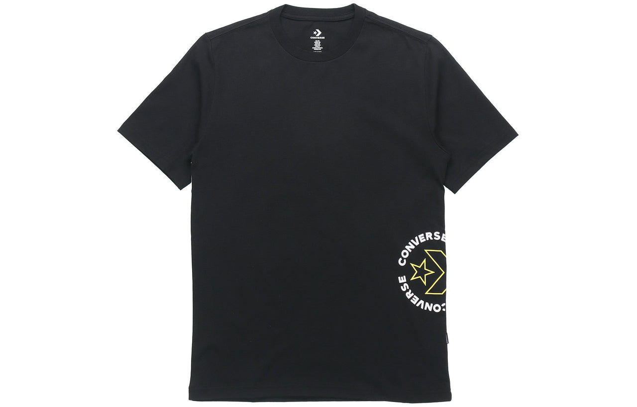 Men's Converse Classic Logo Printing Short Sleeve Black 10018872-001