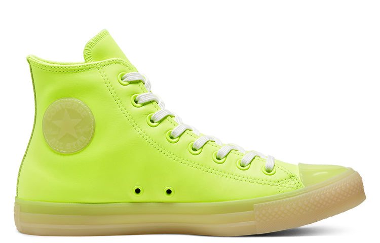 Converse Neon Leather Chuck Taylor All Star High Top 'Neon Yellow' 166567C