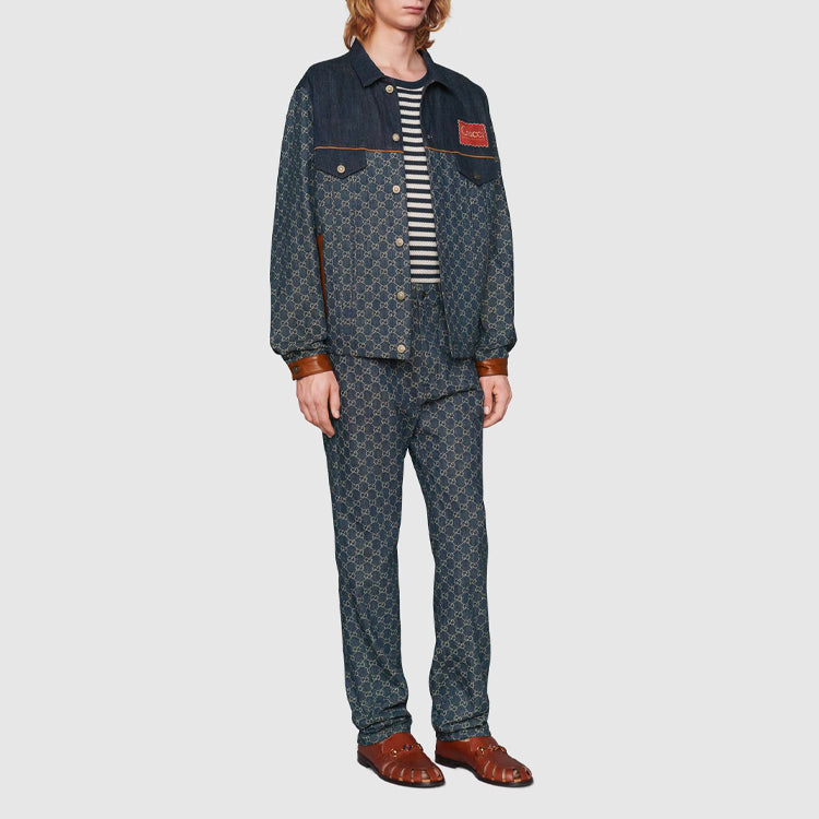 Gucci Eco Washed Organic Denim Jacket 'Dark Blue/Ivory' 649110-XDBIP-4266