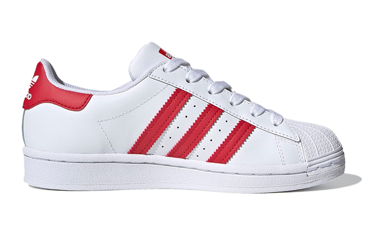 (GS) adidas originals Superstar J 'White Red' FW8293