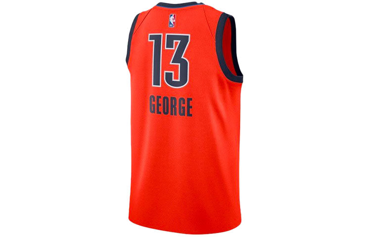 Nike NBA Basketball Sports Jersey SW Fan Edition Thunder Paul George No. 13 Version limited Orange BQ1171-892