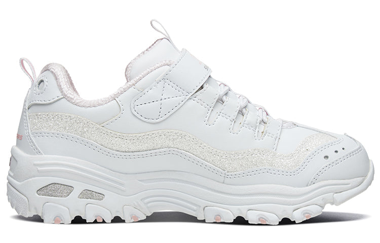 (GS) Skechers DLites 1.0 'White Pink' 664127L-WPK