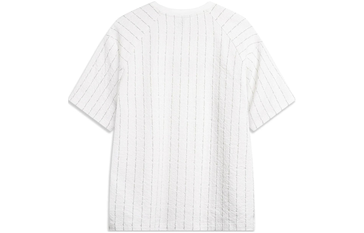 Li-Ning Way Of Wade Striped Graphic T-shirt 'White' ATSU347-5