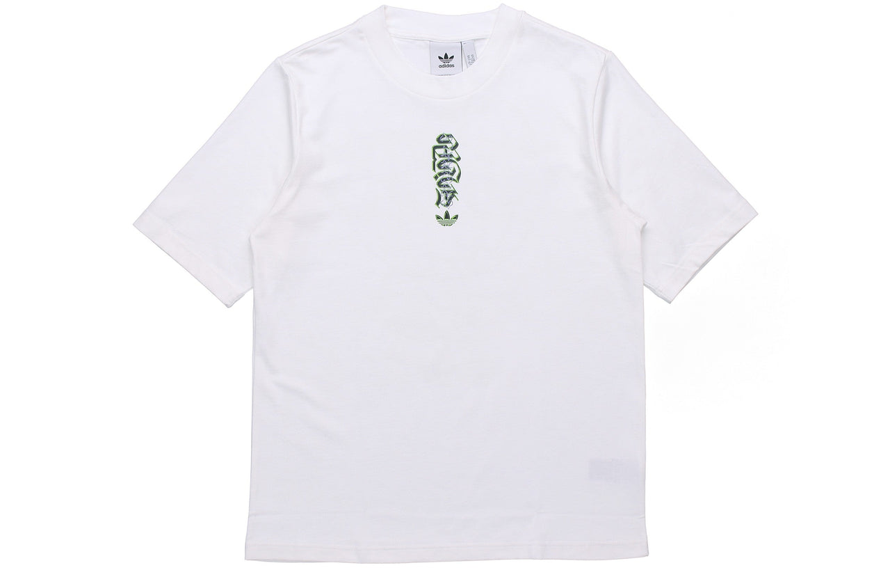 adidas originals Graphic Tee 3 Graffiti Printing Round Neck White GK5901