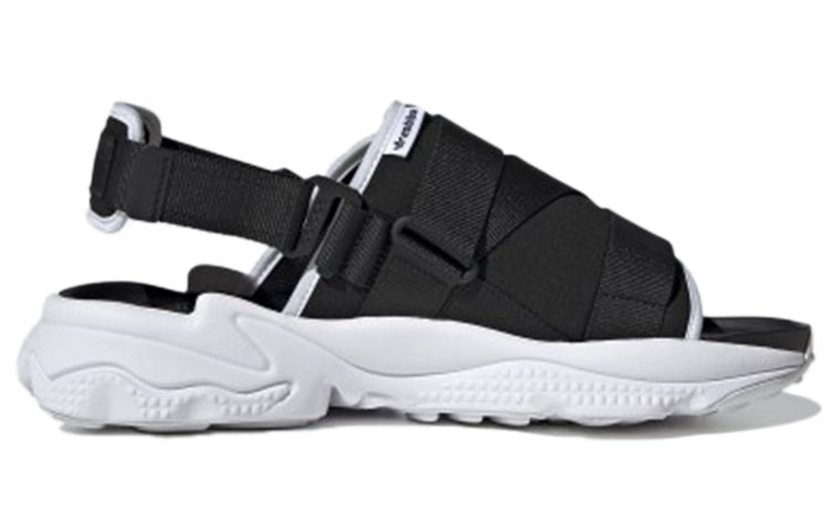 adidas originals Ozweego Sandal Fashion Velcro Casual Unisex Black White Sandals 'Black White' GZ8410