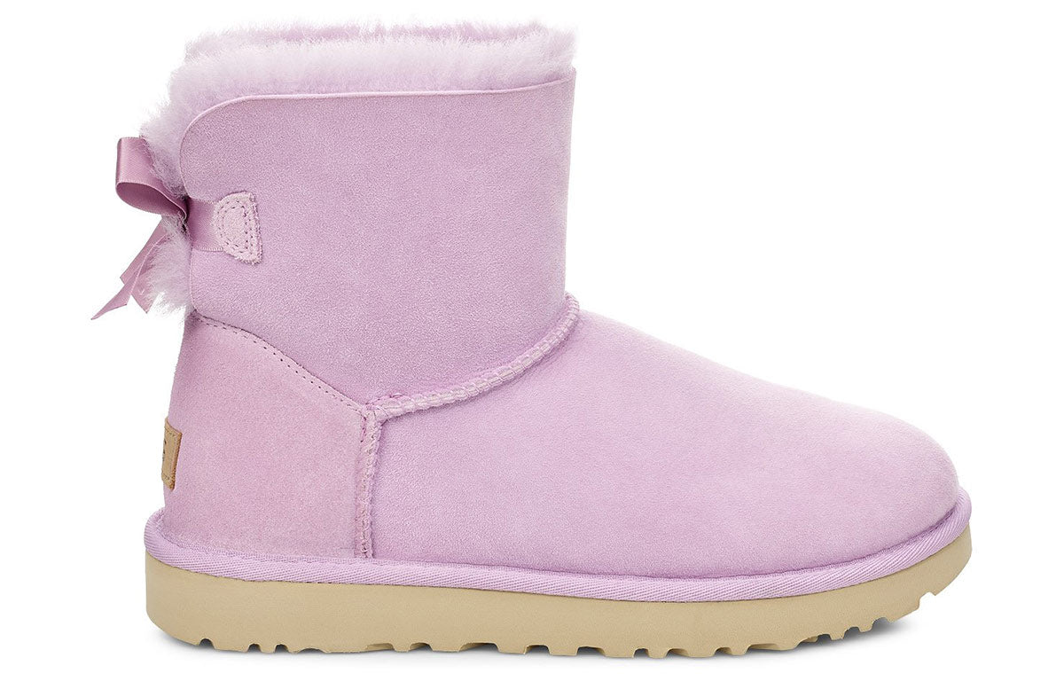 (WMNS) UGG Mini Bailey Bow II Fleece Lined Pink Purple 1016501-CATR
