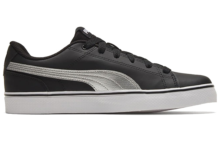 PUMA Court Point Vulc V2 Black/White/Silvery Low Casual Board Shoes 362946-11