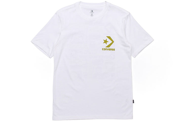 Men's Converse Logo Printing Casual Short Sleeve White 10018868-A01