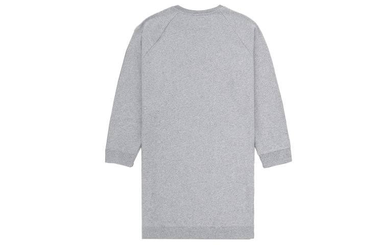 (WMNS) Levi's Embroidered Round Neck Pullover Gray Hoodie 81860-0006