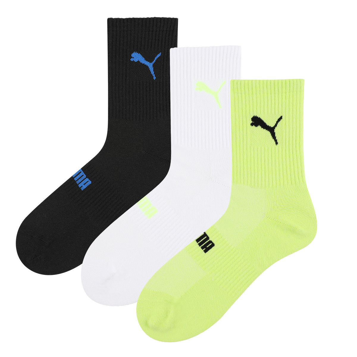 PUMA Classic Socks 3 Pack 'Green White Black' 701218311-004