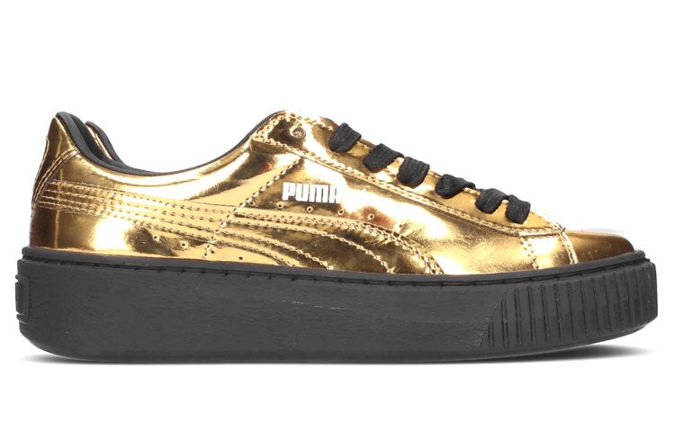 (WMNS) PUMA Basket Platform 'Metallic Gold' 362339-04
