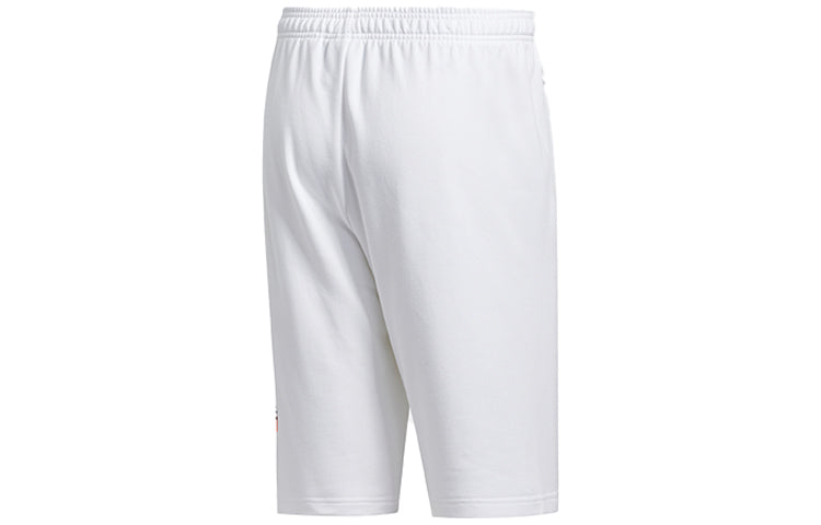 adidas originals Shadow Tref SH Logo Printing Running Sports Shorts White FM1543