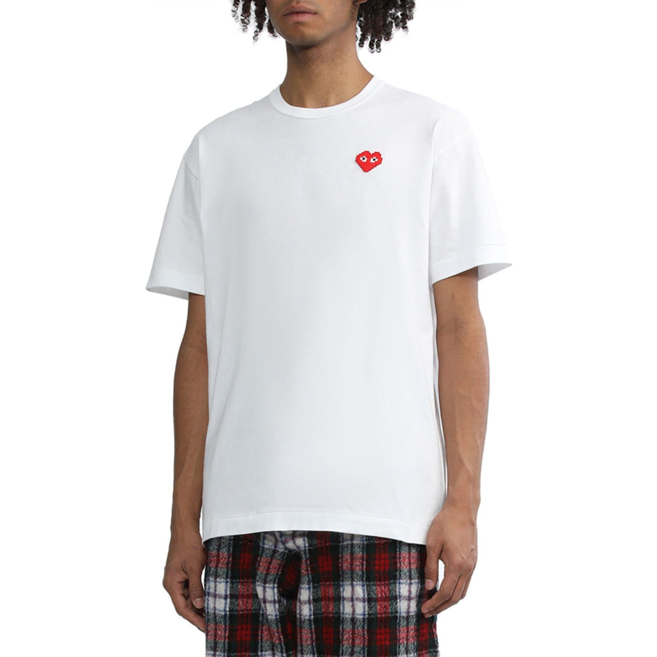 (WMNS) COMME des GARCONS PLAY Basic Invaders T-Shirt Red Emblem 'White' AZ-T321-051