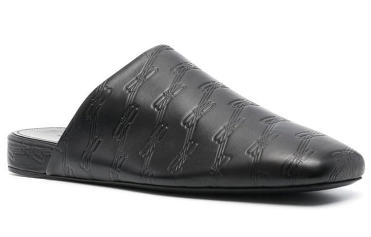 Balenciaga Leather Cosy BB Mules 'Black' 743926WB7221000