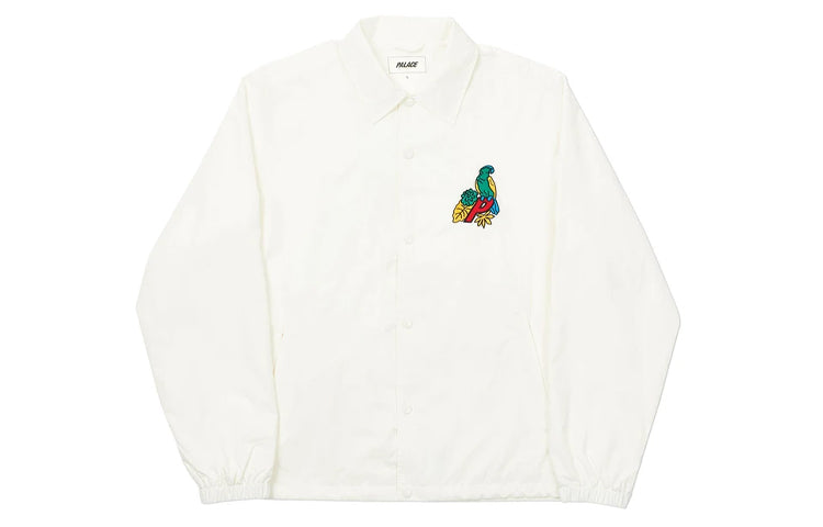 PALACE Embroidered Logo Coach Jacket Unisex White P19JK004