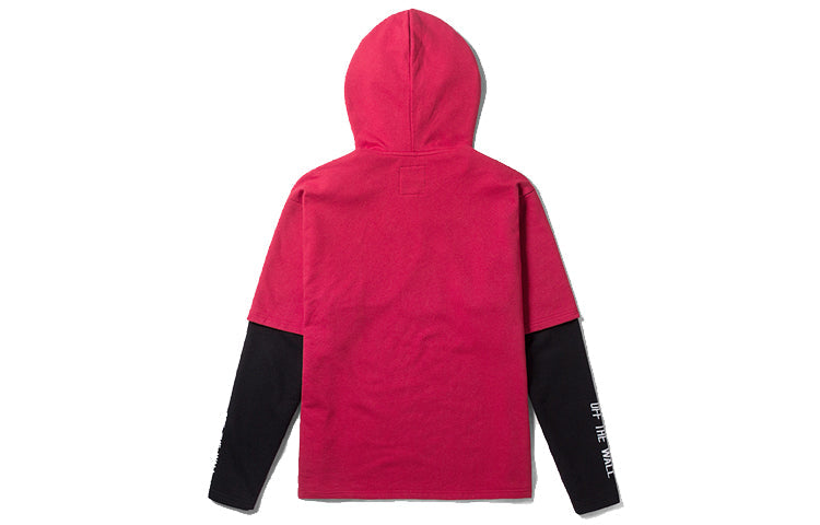 Vans Red Black Colorblock Alphabet Printing Couple Style Red VN0A3QTQ0PZ
