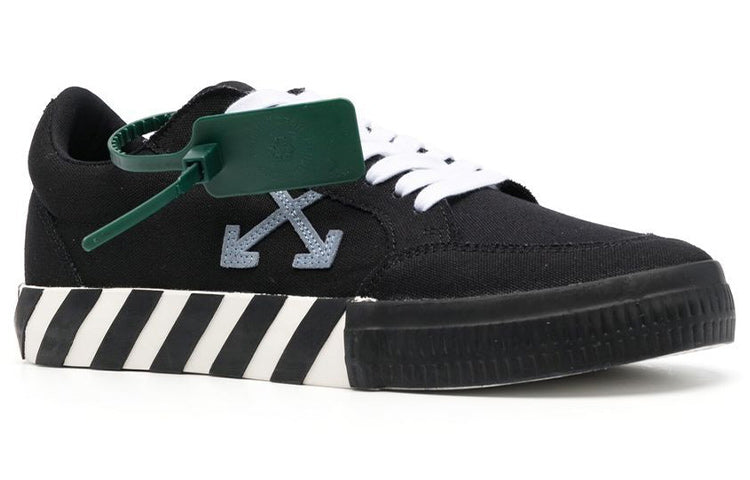 Off-White Low Vulcanized Canvas Sneaker 'Black White Orange' OMIA085F22FAB0011045