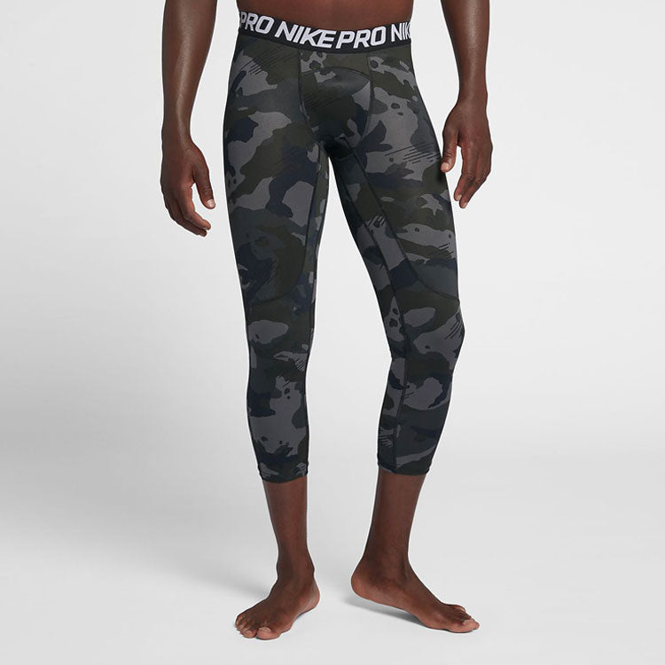 Nike Running Sports Training Tight Elastic Cropped Pants Camouflage AQ1198-010