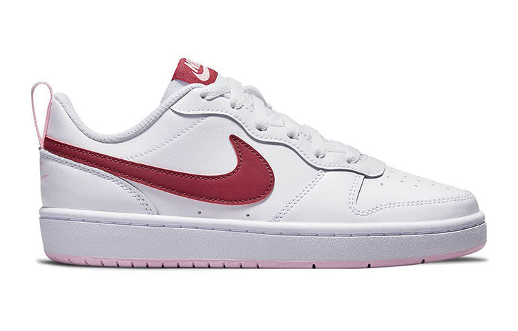 (GS) Nike Court Borough Low 2 'White Dark Beetroot' BQ5448-120