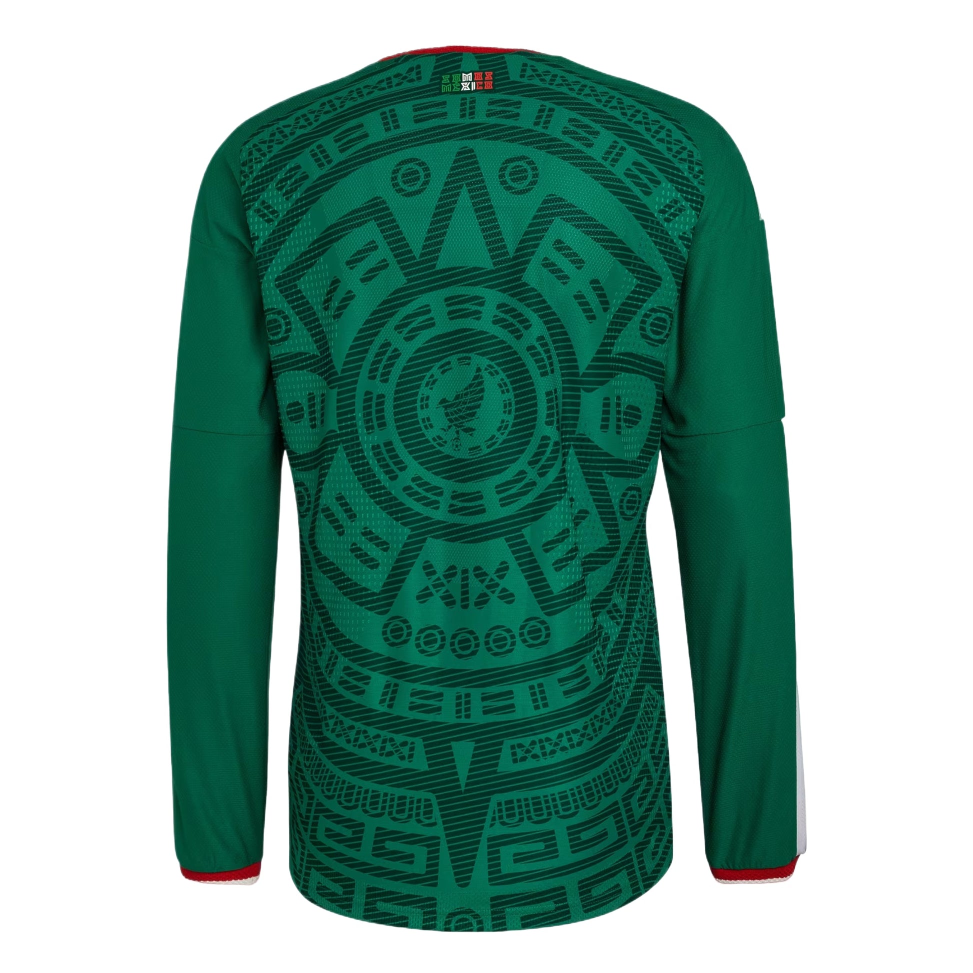 adidas Mexico 26 Home Authentic Long Sleeve Jersey Asia Sizing 'Bold Green' KA3998