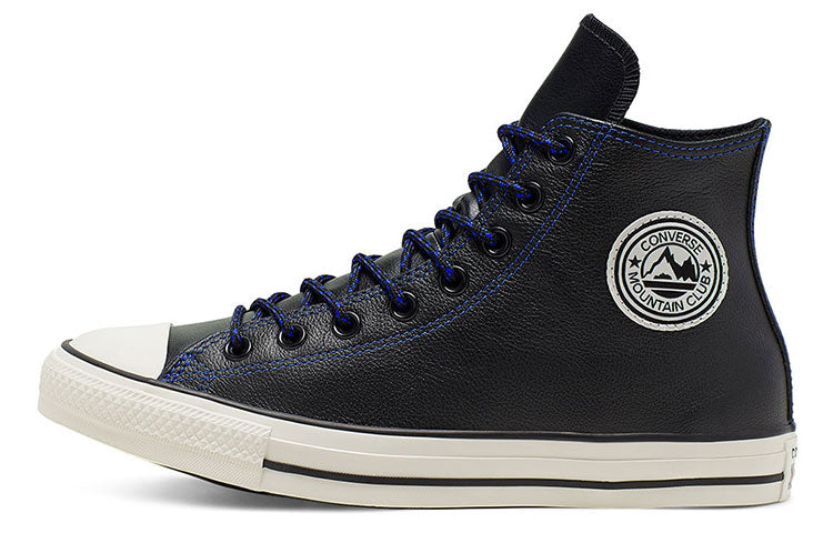 Converse Chuck Taylor All Star High Tumbled Leather 'Black Hyper Royal' 165959C