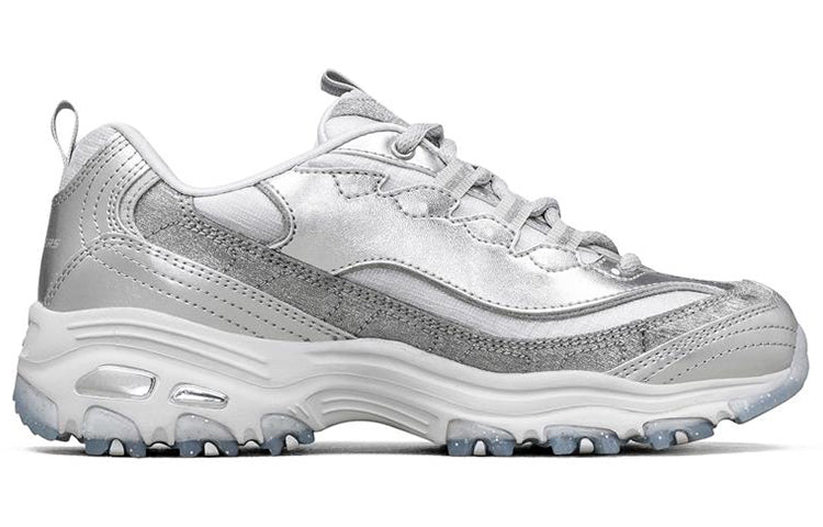 (WMNS) Skechers D'Lites 1.0 low Running Shoes GS Silver 149421-SIL