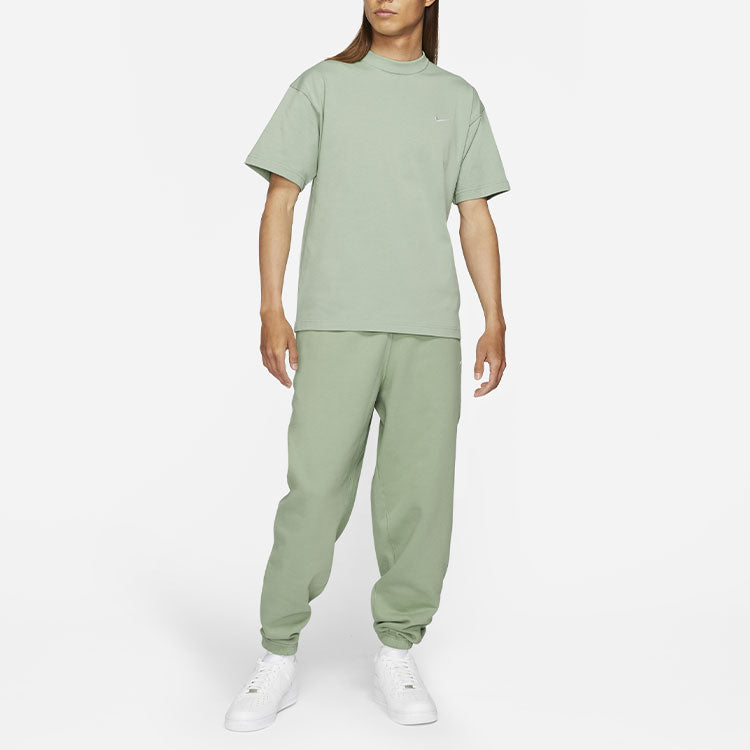 Men's Nike Lab Solo Swoosh Basic Sports Short Sleeve Light Green T-Shirt DA0321-006