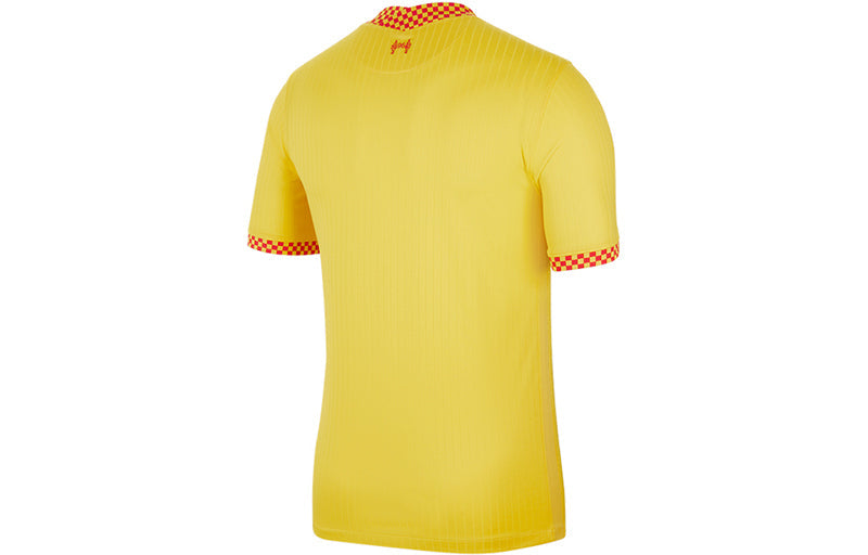 Men's Nike Training Sports Short Sleeve Soccer/Football Jersey SW Fan Edition 21-22 Season Liverpool Away Yellow DB5902-704