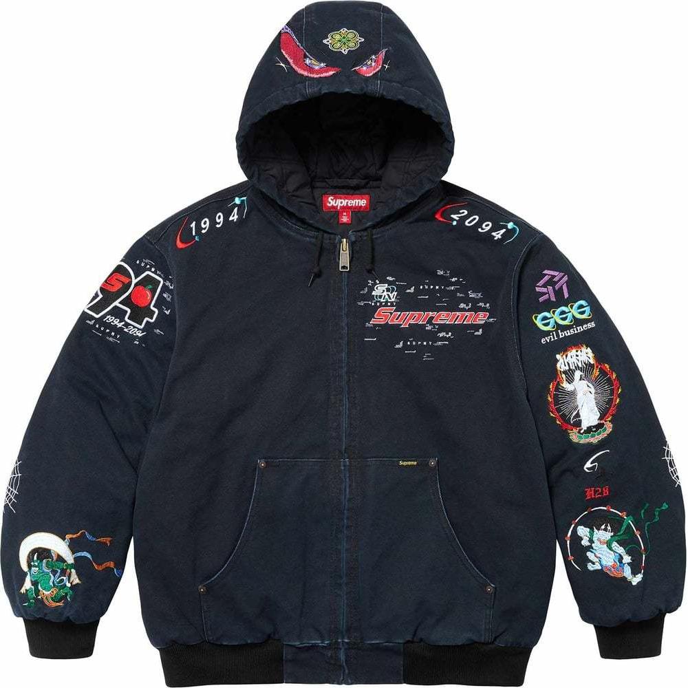 Supreme AOI Hooded Work Jacket 'Black Multi-Color' SUP-SS24-185