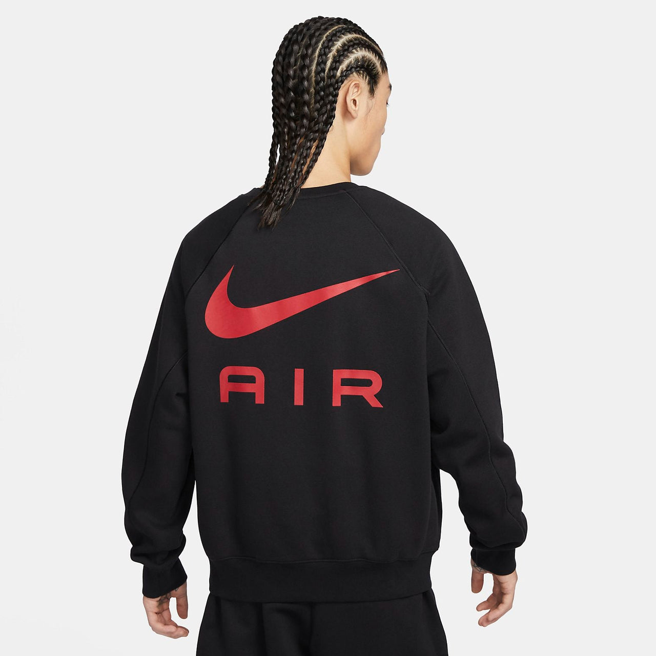 Nike Air Fleece Crewneck 'Black Red' FB7204-010