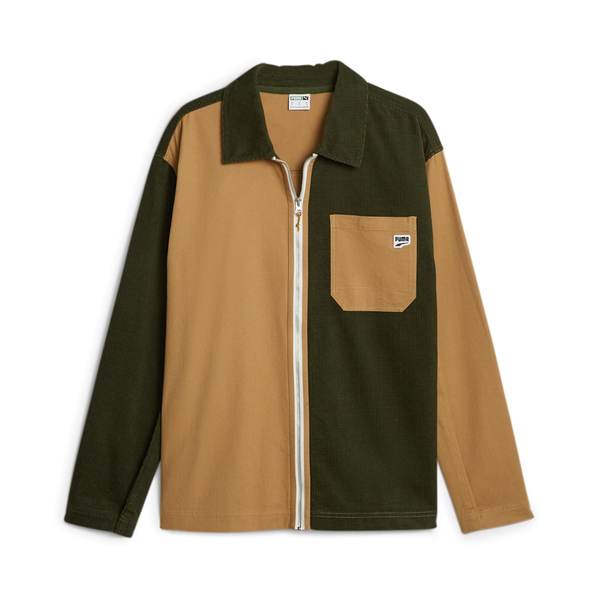 PUMA Downtown Corduroy Shirt 'Brown Olive Green' 621291-31