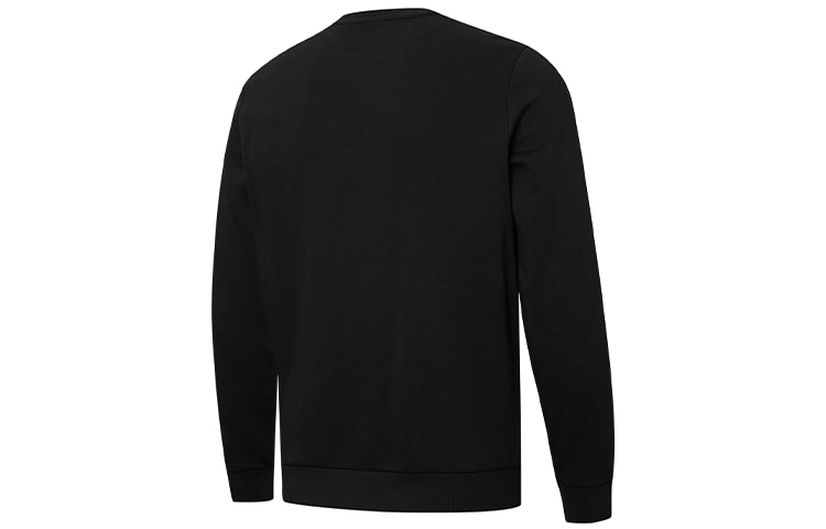 PUMA Ess Logo Printing Round Neck Sports Pullover Black 848731-01