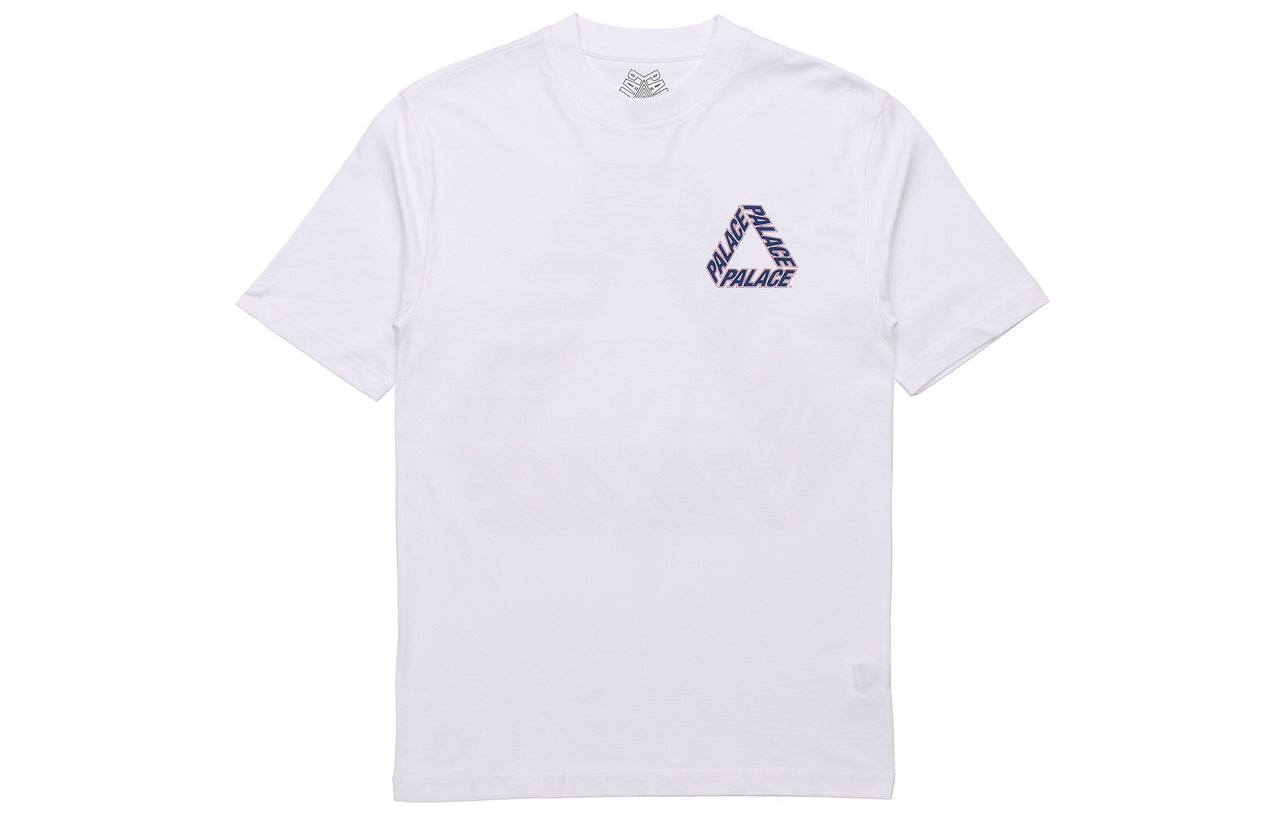 PALACE P3 Team T-Shirt Dark Back Large Logo Printing Short Sleeve Unisex White P19TS236