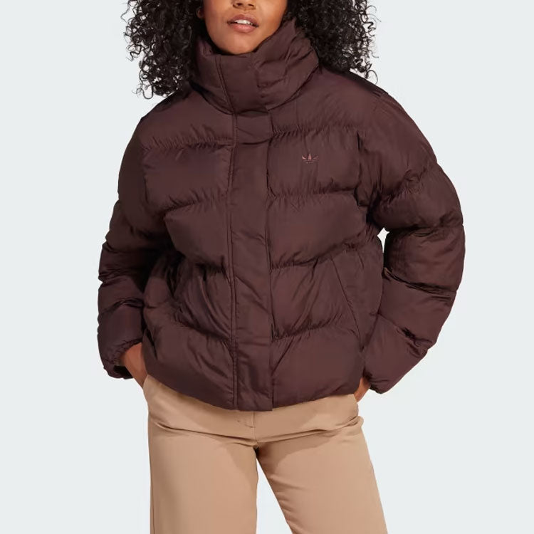 (WMNS) adidas Short Vegan Puffer Jacket 'Brown' IJ8235