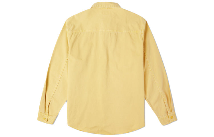 Men's Converse Casual Woven Button Cardigan Retro Long Sleeves Jacket Gold 10022012-A03