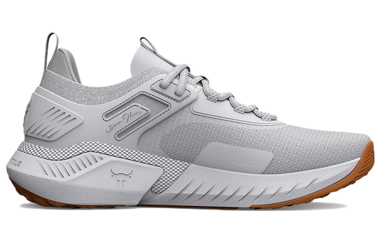 (WMNS) Under Armour Project Rock 5 'White Halo Grey' 3025436-100