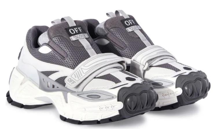 Off-White Glove colour-block panelled sneakers 'Dark Grey White' OMIA284S24LEA0010905