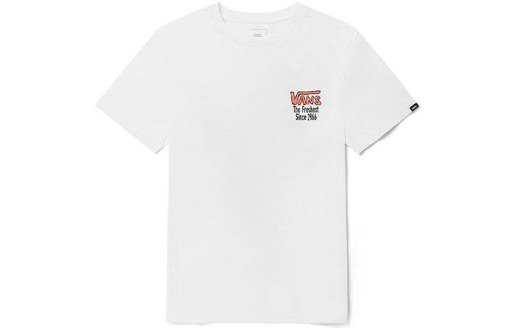 Vans Funny Printing Sports Round Neck Short Sleeve Unisex White VN0A5F3LWHT