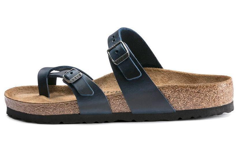 (WMNS) Birkenstock Mayari Waxy Leather Narrow Fit 'Blue' 1019727